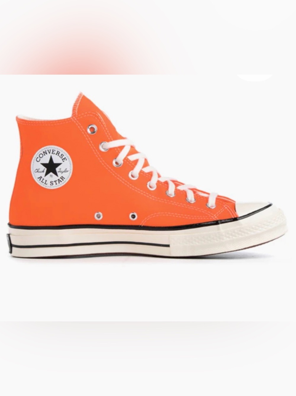 Converse | Unisex Chuck Taylor 70 High Top Lace Up Sneakers Neon ‘Total’ Orange